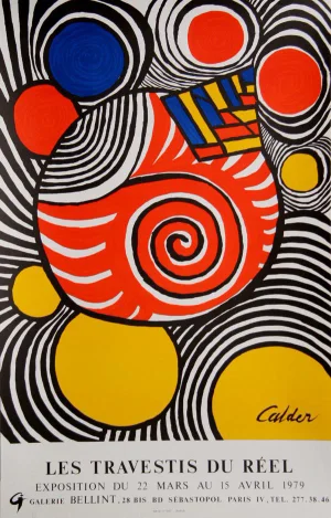 Alexander Calder, "Galerie Bellint, Travesties Du Reel", Lithograph Poster
