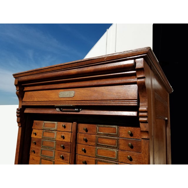 Antique Roll Top File Cabinet by a.b Dick Co. Chicago ...