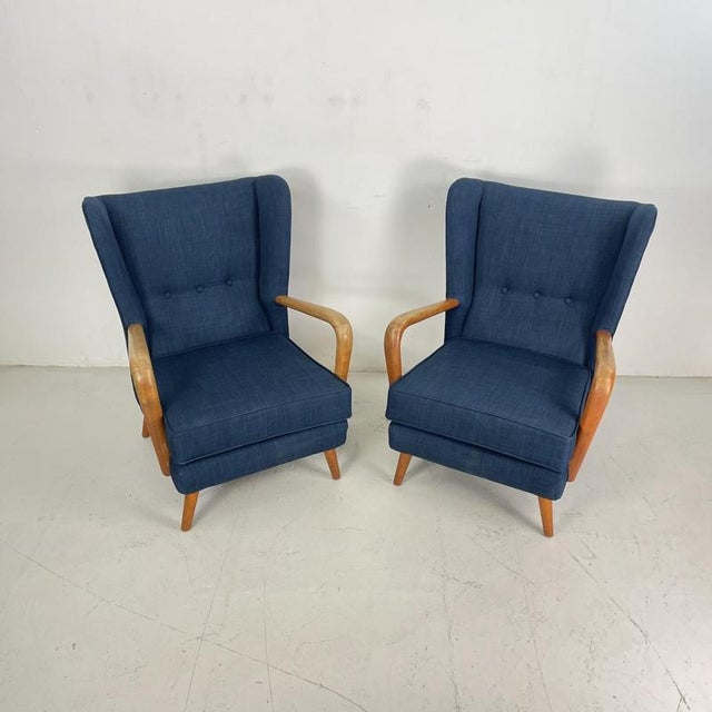 Bambino Armchair in Navy Blue by Howard Keith for HK Furniture, 1950s For Sale - Image 11 of 14