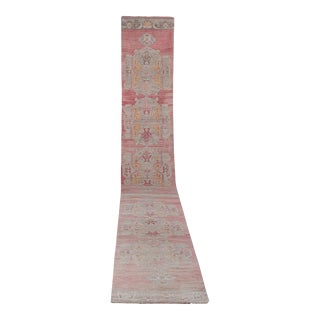 1960s Distressed Extra Long Turkish Runner Rug - Stair Rug For Sale