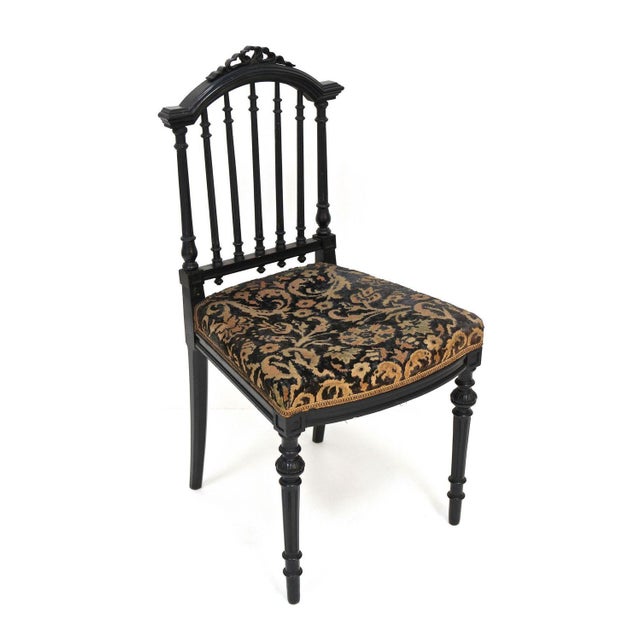 Set of Black Side Chairs, 1870 For Sale - Image 13 of 18