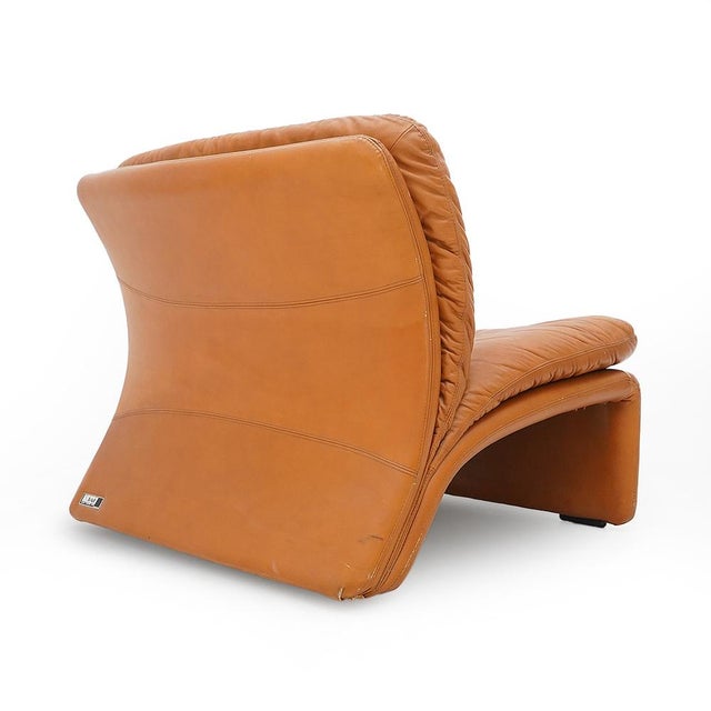 Selene Leather Chair by Adalberto Caraceni for B&T, 1970s For Sale - Image 9 of 14