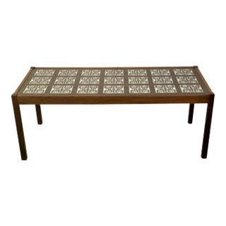 1960s Mid Century Danish Coffee Table, With Ceramic Tiles For Sale