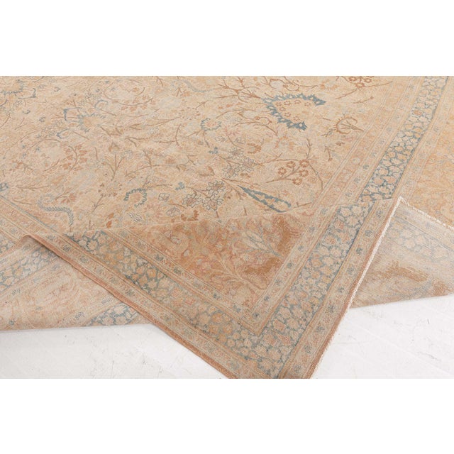 Late 19th Century Fine Antique Persian Meshad Animal Hand Knotted Wool Carpet For Sale - Image 5 of 9