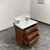 Oak Washstand Marble Top + Backsplash, Antique For Sale - Image 4 of 12