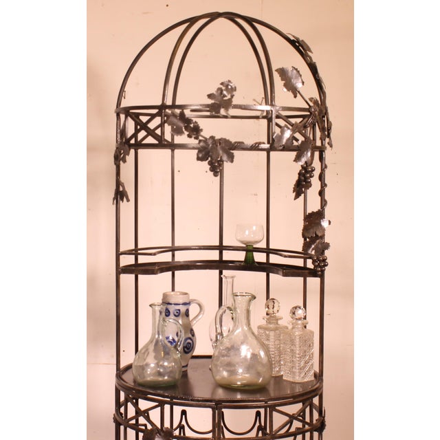 Wrought Iron Bar with Bunches of Grapes, 1970s For Sale - Image 3 of 15