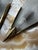 1970s 1970s Paris Flea Market, Art Deco Brass Sconces With Detailed Glass - Pair For Sale - Image 5 of 12