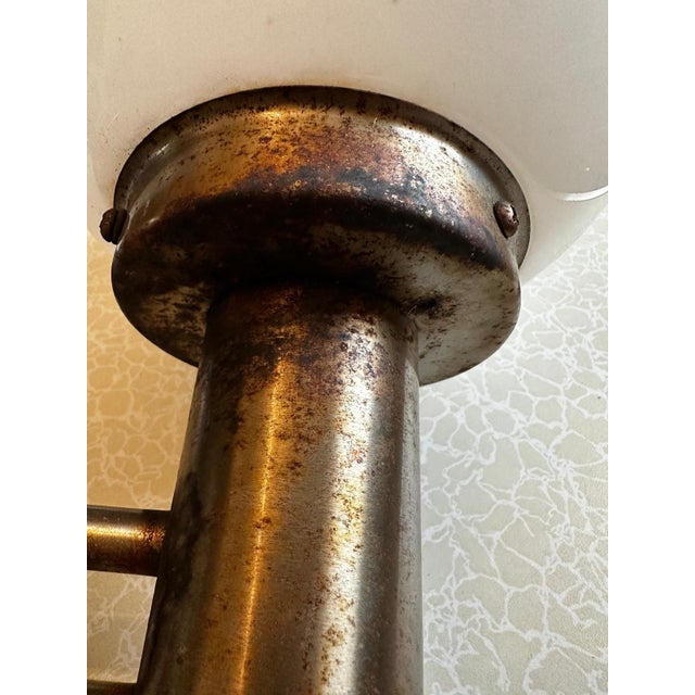 Modernist Wall Sconce in Opaline Glass and Chromed Metal, 1970s For Sale - Image 15 of 18