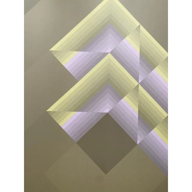 Jim Bird, Tribute to Vasarely, 1970s, Photolithograph For Sale - Image 5 of 6