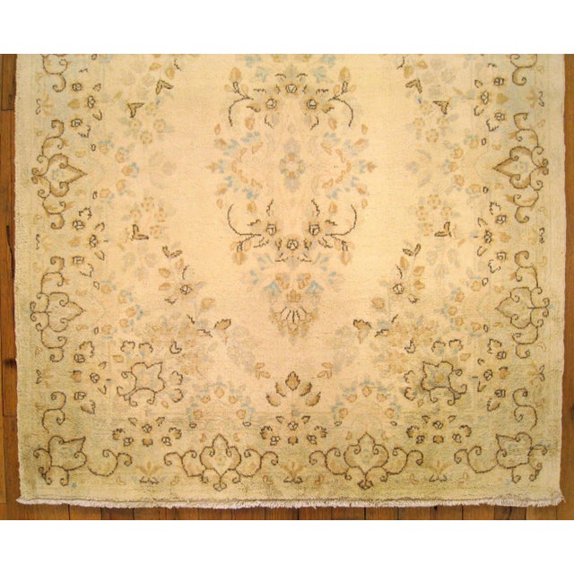 Art Deco 1940s Vintage Persian Kerman Rug-3’2"x4'0" For Sale - Image 3 of 5