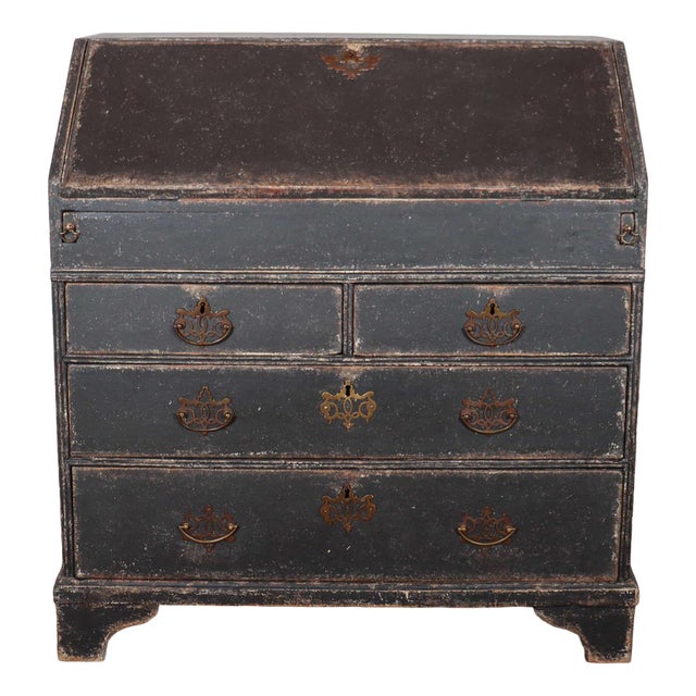 English Painted Secretaire, 18th Century For Sale