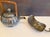 Vintage Art Deco Pewter Set, Teapot & Lotus Leaf Dish - Set of 2 For Sale - Image 10 of 13