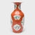 This early 20th century porcelain vase is sculpted to a classic Chinese phoenix-tail form and decorated with persimmon-...