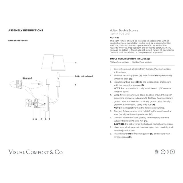 Modern Thomas O'Brien for Visual Comfort Signature Hulton Double Sconce in Bronze with Crystal Backplate with Linen Shades For Sale - Image 3 of 4