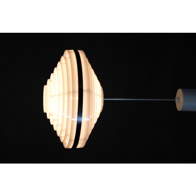White Plastic UFO Pendant Light, 1960s For Sale - Image 8 of 9