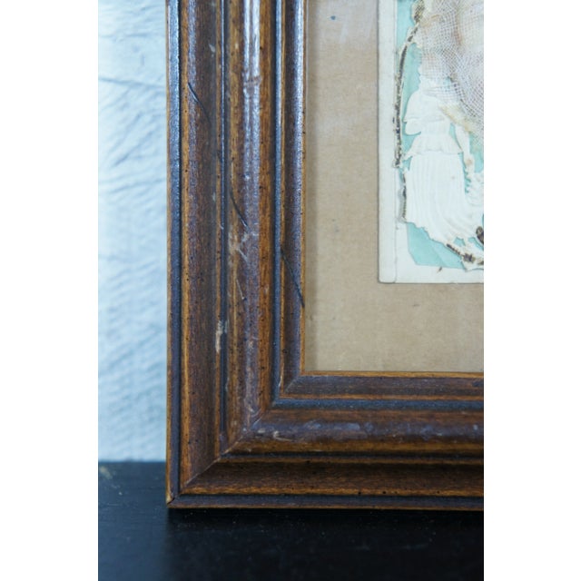 1859 Antique Victorian Framed Die Cut Embossed Valentines Day Card For Sale - Image 4 of 11