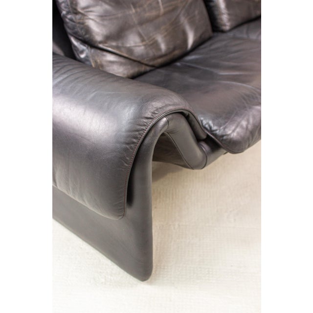 Vintage 2011 Sofa Two-Seater Couch in Leather from, de Sede, 1983 For Sale - Image 11 of 16