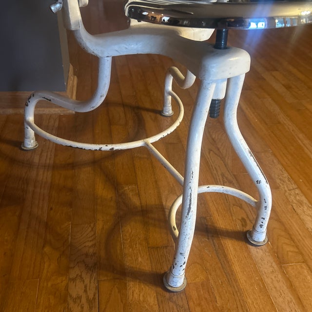 1930s Chrome & Cast Iron Adjustable Dentist Chair For Sale - Image 4 of 6