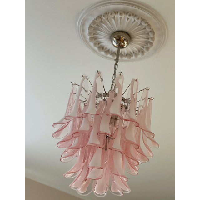 Pink Murano Glass Flamingo Chandeliers, Set of 2 For Sale - Image 4 of 9