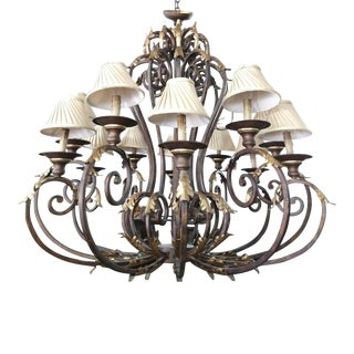 Metropolitan Lighting Zaragoza 12 Light Chandelier Classic - Golden Bronze Color For Sale