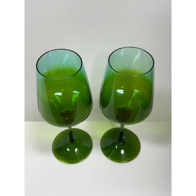 Contemporary Venetian Wine Glasses a Pair For Sale - Image 3 of 4