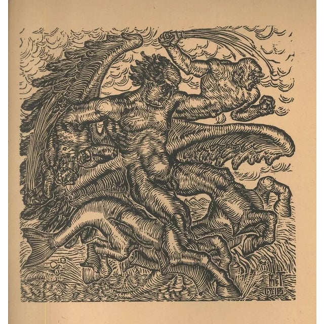 Krieg (War) - Original Woodcut by Hans Trudel - 1915 1915 For Sale