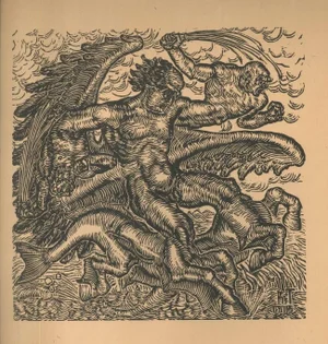 Krieg (War) - Original Woodcut by Hans Trudel - 1915 1915