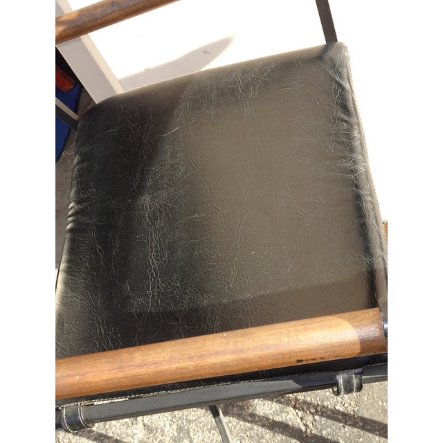 Set of Three Vintage Cleo Baldon Style Mid Century Modern Black Barstools For Sale - Image 10 of 17