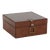 Chadwell Square Leather Decorative Box, Large For Sale