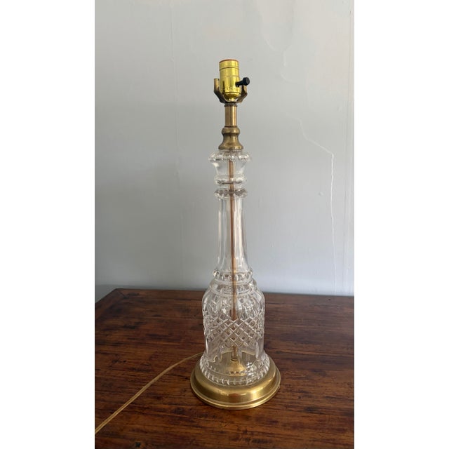 Late 20th Century Federick Cooper Hollywood Regency Cut Glass & Brass Table Lamp For Sale - Image 10 of 10