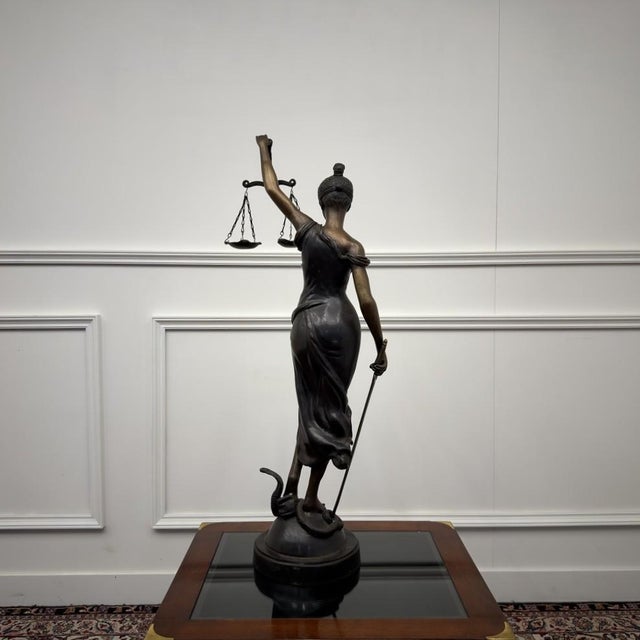 Bronze Statue of Lady Justice For Sale - Image 4 of 11