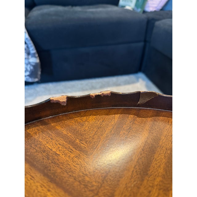 Councill Furniture Late 20th Century Councill Craftsmen Georgian Mahogany Tray Table For Sale - Image 4 of 8