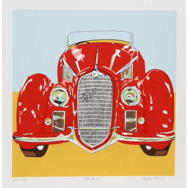 Alfa Romeo, Phyllis Krim Screen Print For Sale