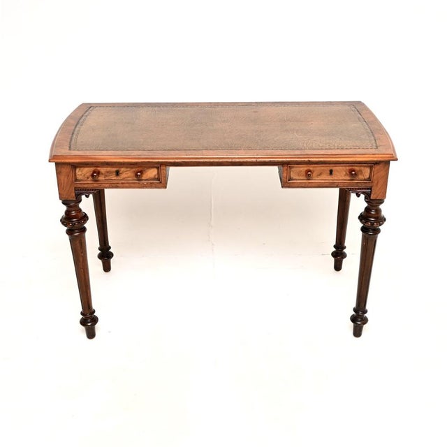 Antique Victorian Burr Walnut Writing Table, 1840 For Sale - Image 14 of 14