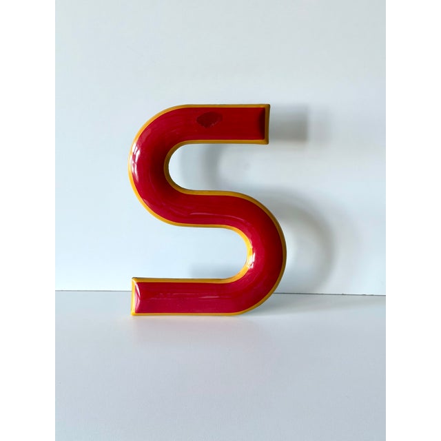 Industrial Enamel Letter S, 1960 For Sale - Image 10 of 11