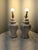 Vintage White Ceramic Ginger Jar Lamps, a Pair For Sale - Image 4 of 8