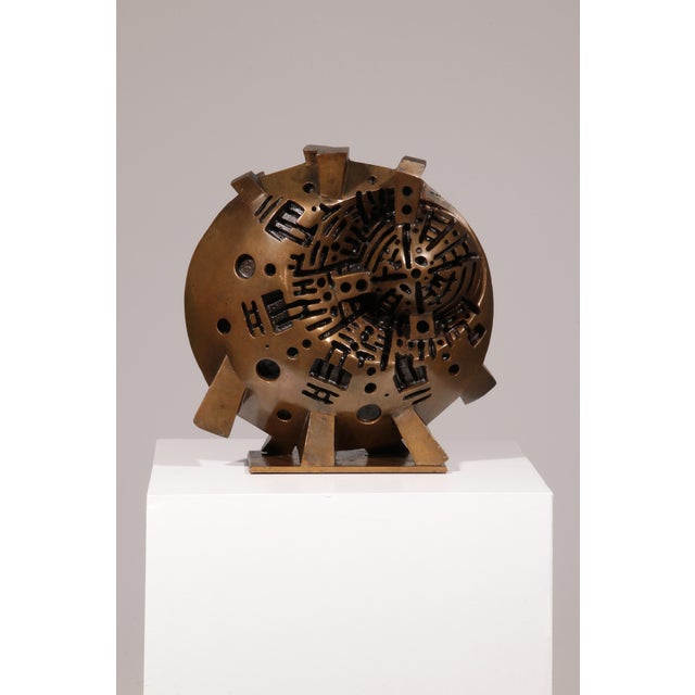 Metal Lino Tiné's Power Wheel, 1969, Example of Italian Abstract Sculpture For Sale - Image 7 of 14