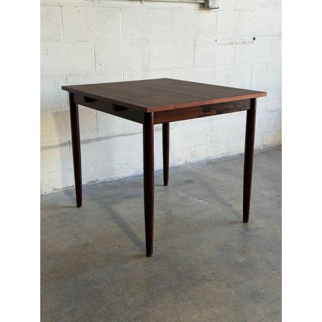 Rosewood Dining Table Extendable Draw Round Leaf Denmark Mid-Century Modern 1960s For Sale - Image 9 of 13