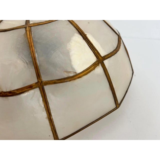 Mid Century Capiz Shell Flush Light For Sale - Image 14 of 15