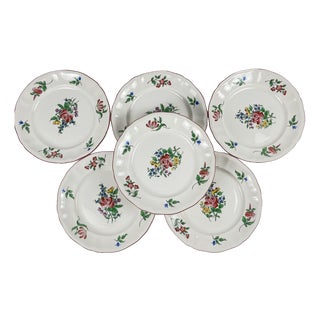 KG Luneville Dessert Plates with Réverbère Pattern, 1950s, Set of 6 For Sale