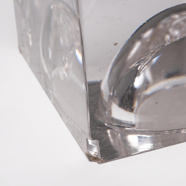 Vintage Space Age Sculptural Glass Table Lamp, 1970s For Sale - Image 6 of 8