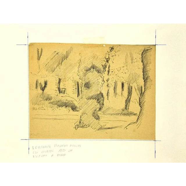 Mogniat-Duclos Bertrand, In the Garden, Drawing, 1950s For Sale - Image 3 of 3