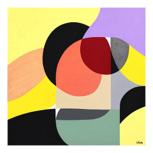 Intesa 2 - Abstract Vibrant Colorful Geometric Art on Canvas Original Artwork by Federico Pinto Schmid