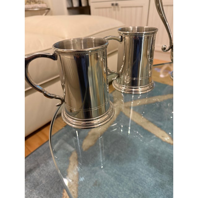 Tiffany and Co. Pewter Pitcher and Matching Mugs - Set of 5 For Sale - Image 18 of 18