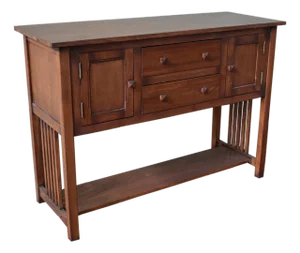 Mission Solid Oak Buffet / Console Table - Walnut - 52"
