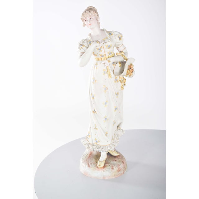 1910s European Porcelain Statuettes, 1910, Set of 2 For Sale - Image 5 of 11