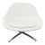 Bo Concept Veneto Modern White Swivel Lounge Chair With Metal Base For Sale