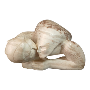 Leonora Eunice Arye Museum Quality Marble Sculpture "The Kiss" 1977