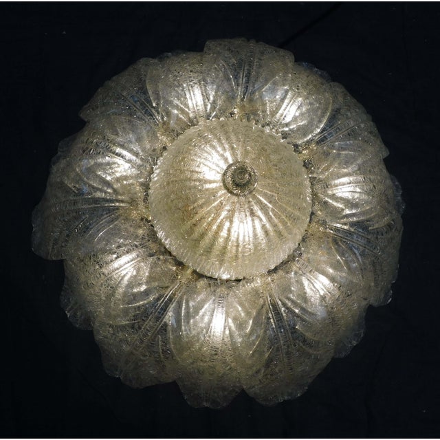 Amber 1960s Amber Graniglia Murano Flush Mount For Sale - Image 8 of 9