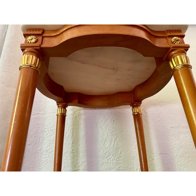 Vintage Italian Carved Beech & Gold Leaf Side Table With Onyx Top For Sale In Los Angeles - Image 6 of 9